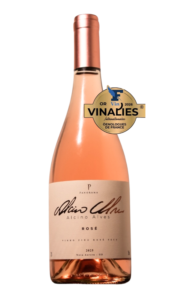 Vinho Rosé Alcino Alves medalha de ouro